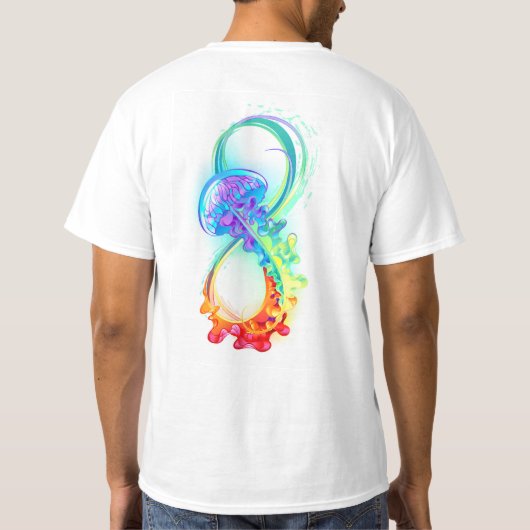 Infinity with Rainbow Jellyfish T-Shirt (Rückseite)