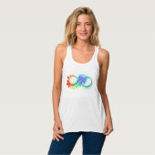 Infinity with Rainbow Jellyfish Tank Top (Vorderseite Vollansicht)