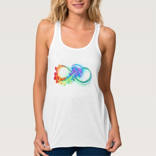 Infinity with Rainbow Jellyfish Tank Top (Vorderseite)