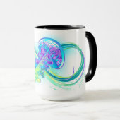 Infinity with Rainbow Jellyfish Tasse (VorderseiteRechts)