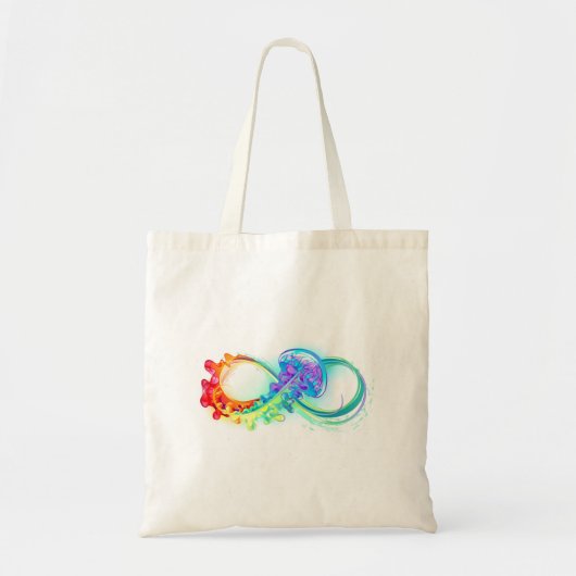 Infinity with Rainbow Jellyfish Tragetasche (Vorne)