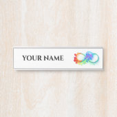 Infinity with Rainbow Jellyfish Türschild (Vorderseite )