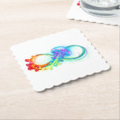 Infinity with Rainbow Jellyfish Untersetzer (angewinkelt)