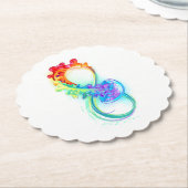 Infinity with Rainbow Jellyfish Untersetzer (angewinkelt)