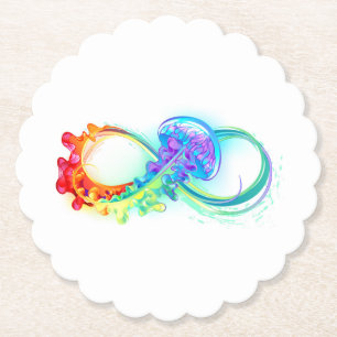Infinity with Rainbow Jellyfish Untersetzer