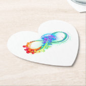 Infinity with Rainbow Jellyfish Untersetzer (angewinkelt)