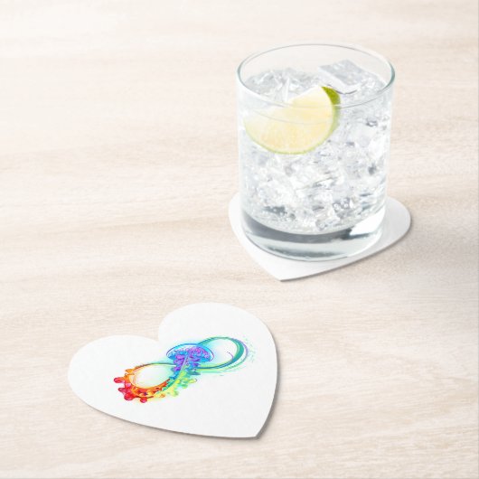 Infinity with Rainbow Jellyfish Untersetzer (Vor Ort)