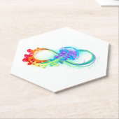 Infinity with Rainbow Jellyfish Untersetzer (angewinkelt)