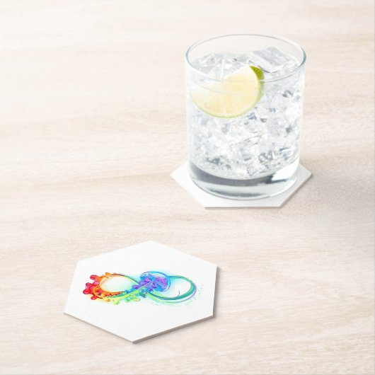 Infinity with Rainbow Jellyfish Untersetzer (Vor Ort)