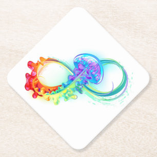 Infinity with Rainbow Jellyfish Untersetzer