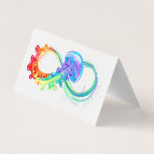 Infinity with Rainbow Jellyfish Visitenkarten (Rückseite)