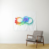 Infinity with Rainbow Jellyfish Wandteppich (Beispiel (Horizontal))