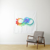 Infinity with Rainbow Jellyfish Wandteppich (Beispiel)