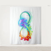 Infinity with Rainbow Jellyfish Wandteppich (Vorderseite)