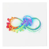 Infinity with Rainbow Jellyfish Würfel (Vorderseite)