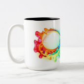Infinity with Rainbow Jellyfish Zweifarbige Tasse (Links)