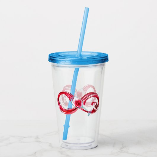 Infinity with Red Wine Acryltrinkbecher (Rückseite)