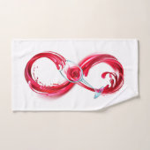 Infinity with Red Wine Badhandtuch Set (Handtuch)