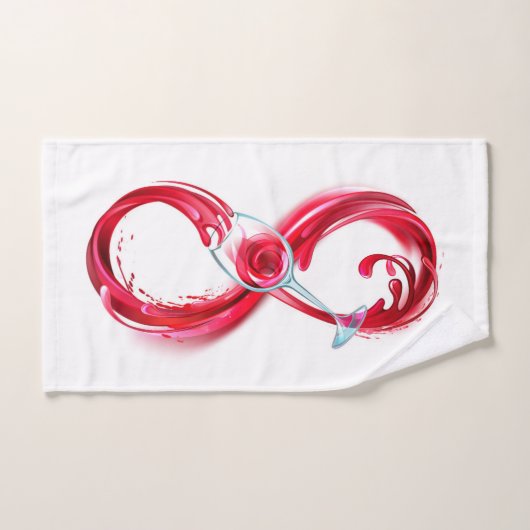 Infinity with Red Wine Badhandtuch Set (Handtuch)