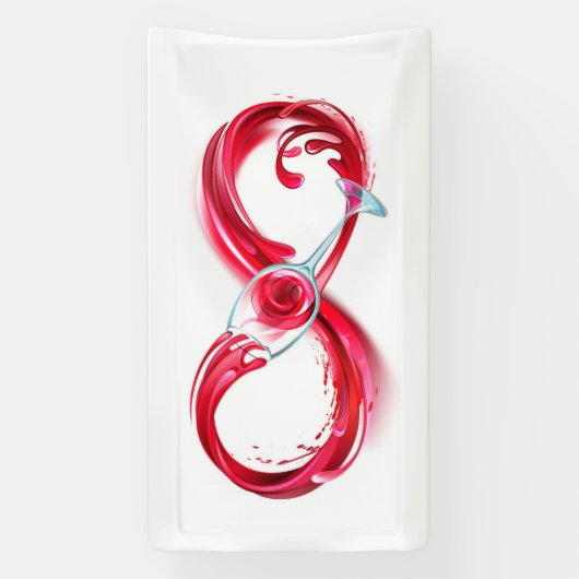 Infinity with Red Wine Banner (Vertikal)