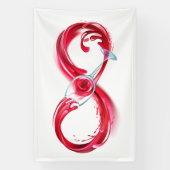 Infinity with Red Wine Banner (Vertikal)