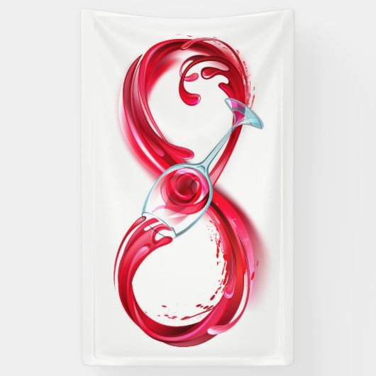 Infinity with Red Wine Banner (Vertikal)
