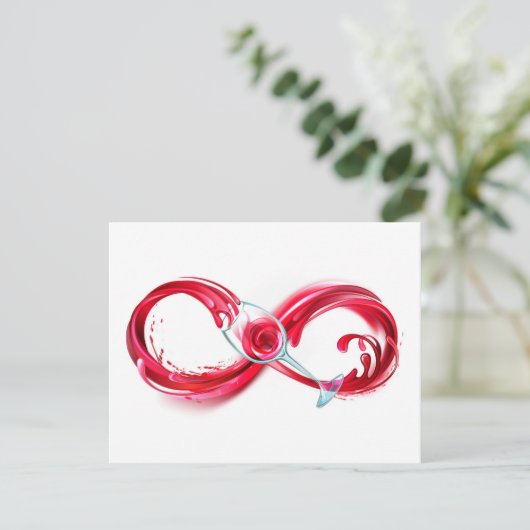 Infinity with Red Wine Begleitkarte (Stehend Vorderseite)