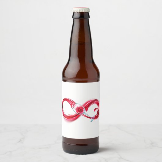 Infinity with Red Wine Bierflaschenetikett (Vorderseite)