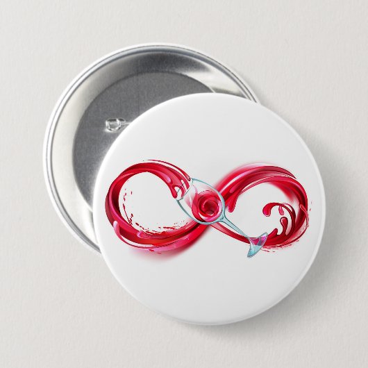 Infinity with Red Wine Button (Vorne & Hinten)