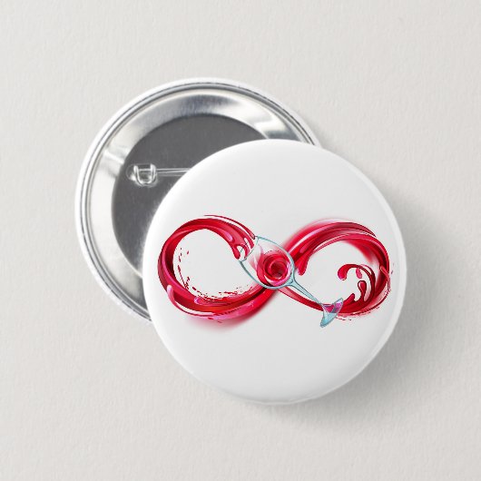 Infinity with Red Wine Button (Vorne & Hinten)