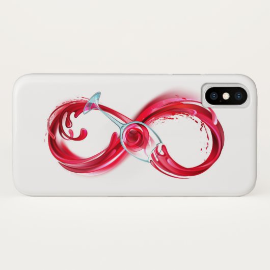 Infinity with Red Wine Case-Mate iPhone Hülle (Rückseite (Horizontal))