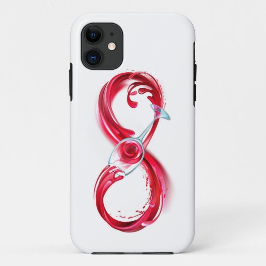 Infinity with Red Wine Case-Mate iPhone Hülle (Rückseite)