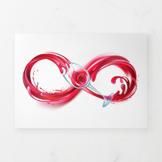 Infinity with Red Wine Dreifach Gefaltete Ankündigung (Cover)