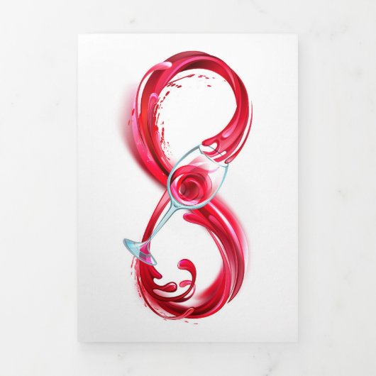 Infinity with Red Wine Dreifach-gefaltete Programmkarte (Cover)