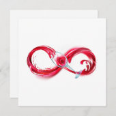 Infinity with Red Wine Einladung (Vorne/Hinten)