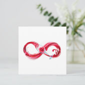 Infinity with Red Wine Einladung (Stehend Vorderseite)