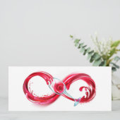 Infinity with Red Wine Einladung (Stehend Vorderseite)