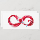 Infinity with Red Wine Einladung (Vorne/Hinten)