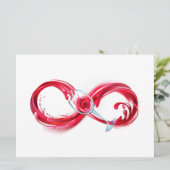 Infinity with Red Wine Einladung (Stehend Vorderseite)