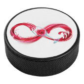Infinity with Red Wine Eishockey Puck (3/4)