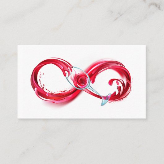 Infinity with Red Wine Empfehlungskarte (Vorderseite)