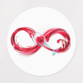 Infinity with Red Wine Etiketten (Design 2)