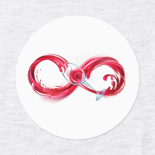 Infinity with Red Wine Etiketten (Design 1)