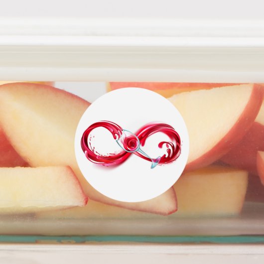 Infinity with Red Wine Etiketten (Befestigt)