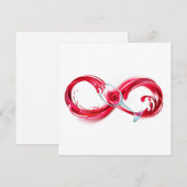 Infinity with Red Wine Feiertagskarte (Vorne/Hinten)