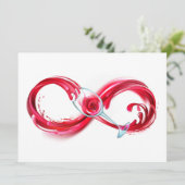 Infinity with Red Wine Feiertagskarte (Stehend Vorderseite)