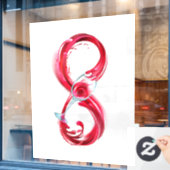 Infinity with Red Wine Fensteraufkleber (Café-Fenster)