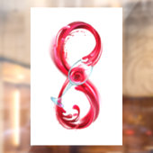 Infinity with Red Wine Fensteraufkleber (Blatt 2)