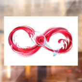 Infinity with Red Wine Fensteraufkleber (Blatt 2)