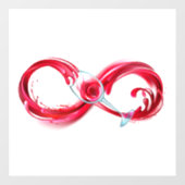Infinity with Red Wine Fensteraufkleber (Blatt)